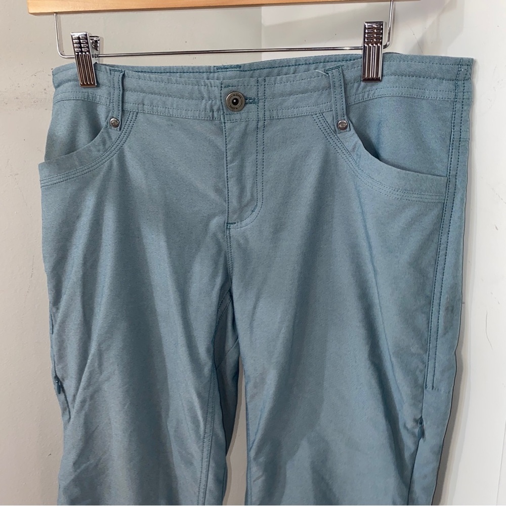 Kuhl Legendary Capri Pants Womens 10 Blue Nylon Stretch Hiking Travel Outdoor - Picture 2 of 9